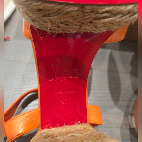 $995 Christian Louboutin CALAKALA 70 Platform Espadrille EU 39 US 9 NIB - Picture 9 of 9